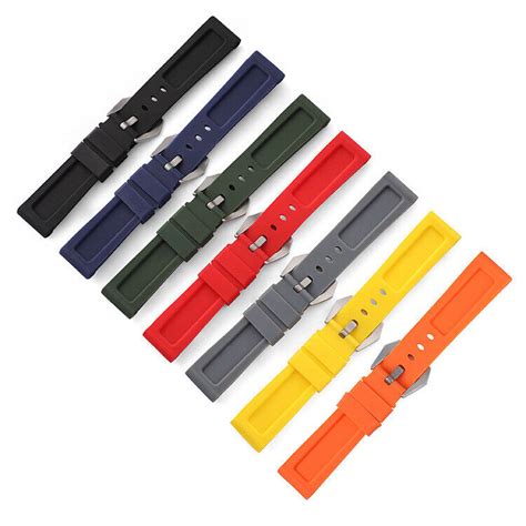 officine panerai watch submersible silicone rubber strap|original panerai rubber strap.